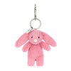 Jellycat nøglering, Bashful kanin, lyserød - 13 cm