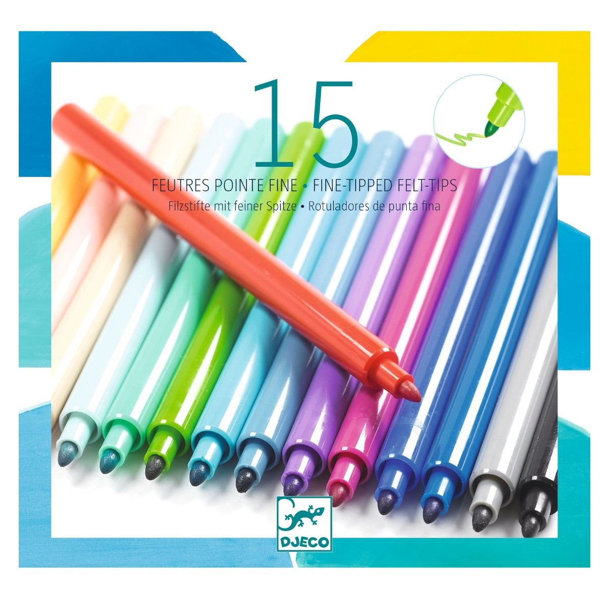 Djeco tuscher, Pacific - 15 stk