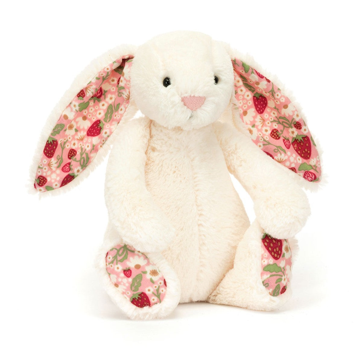 Jellycat bamse, Bashful Mini Strawberry kanin - 18 cm
