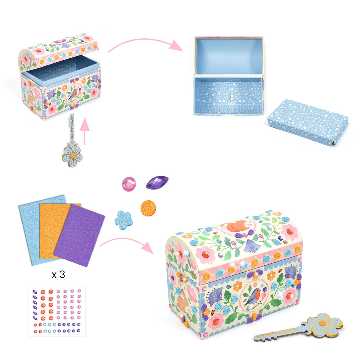 Djeco DIY - Skattekiste, super skatte