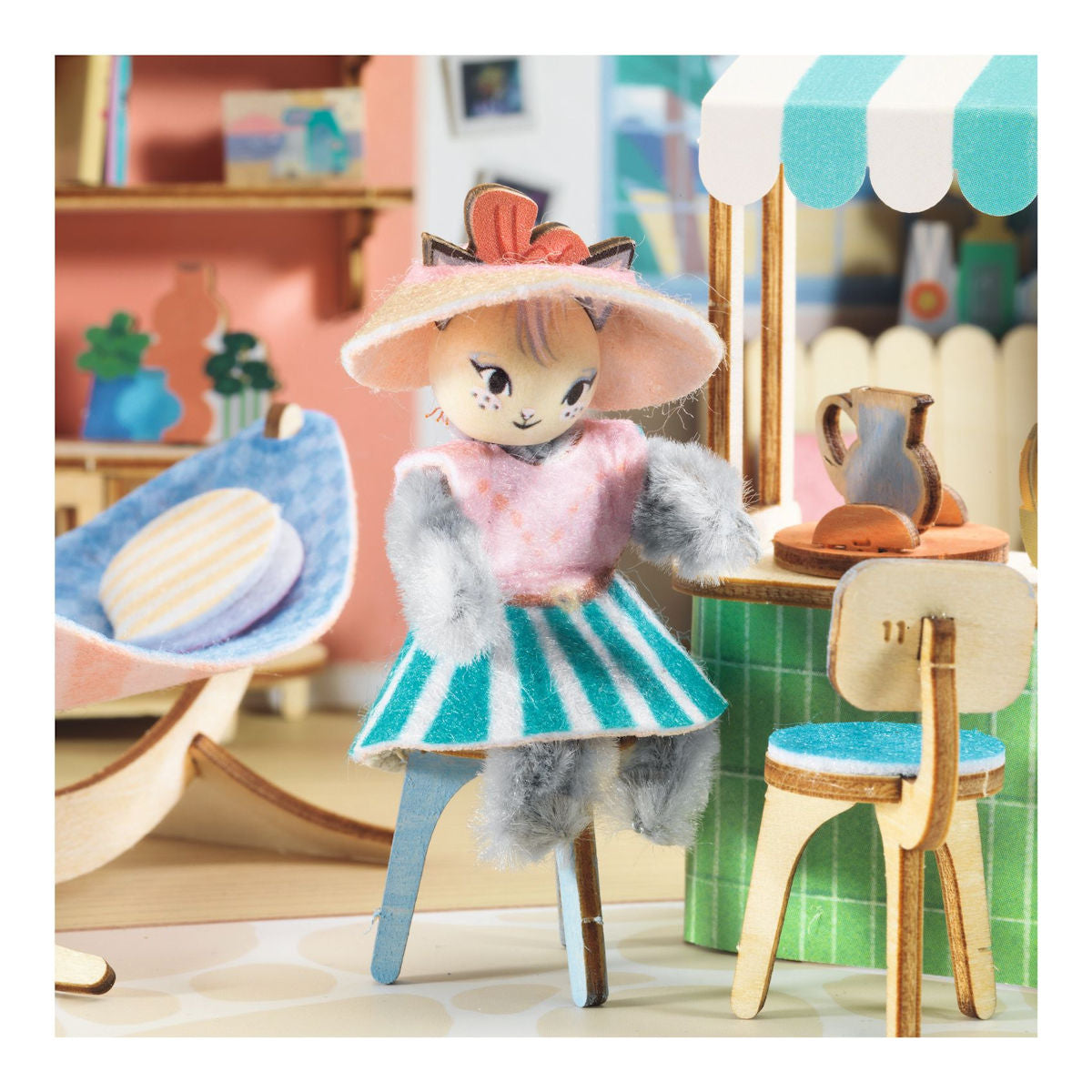 Djeco Mi House, DIY Miniature univers i kuffert - Mia