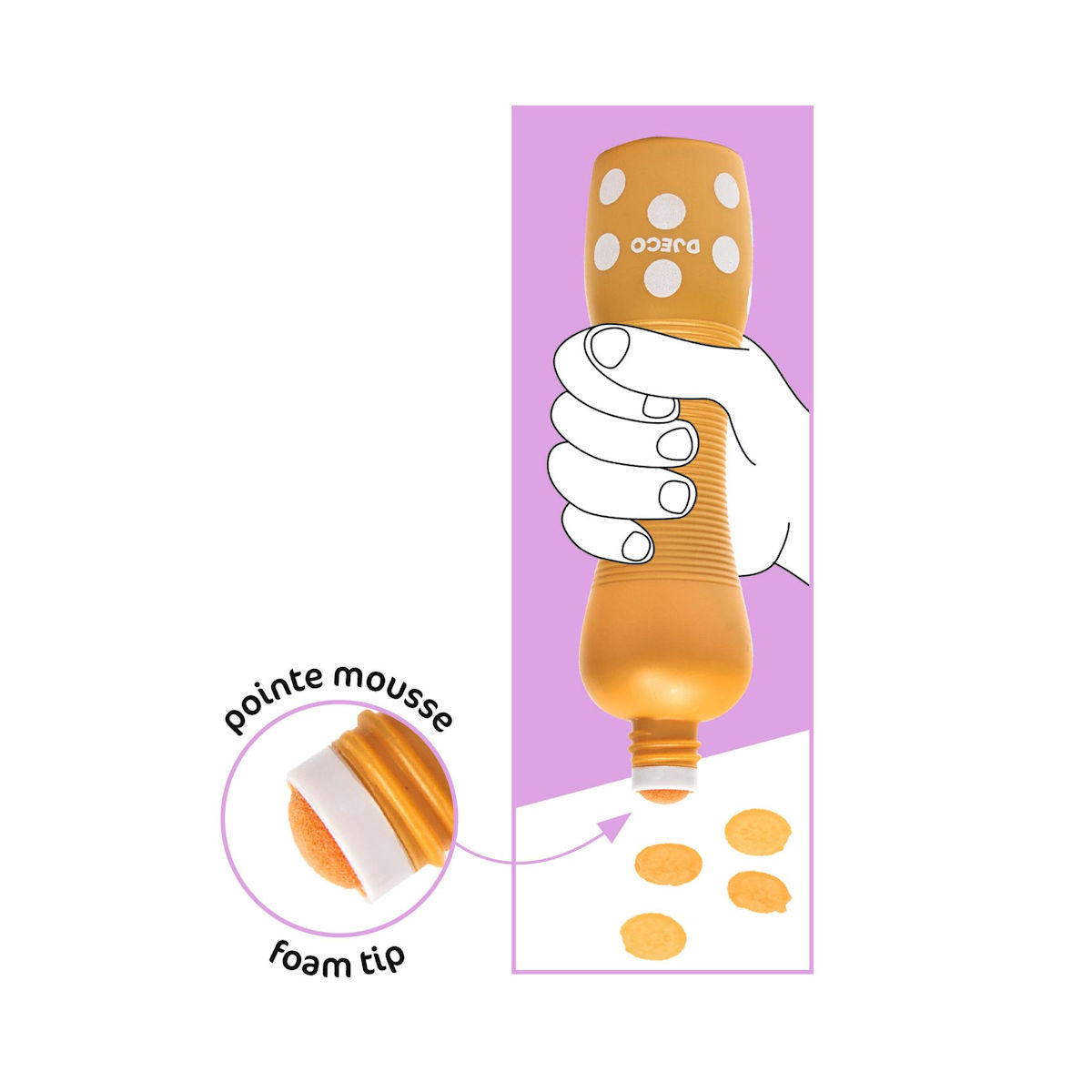 Djeco skum duppetuscher, 4 stk. - Perlemor