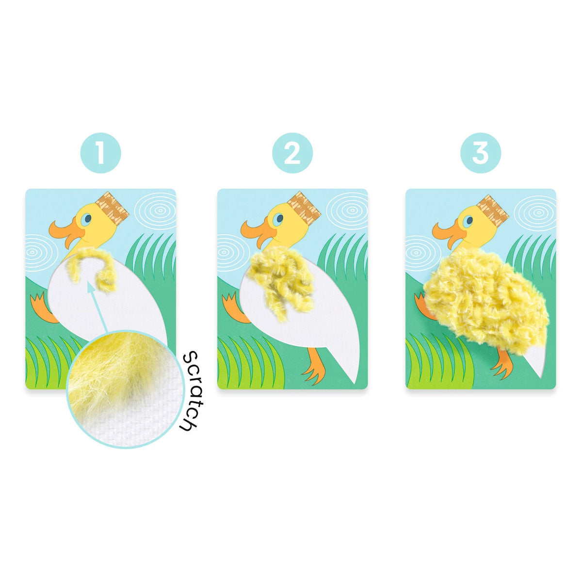 Djeco Kreativt sæt med uldgarn, Fluffy dyr