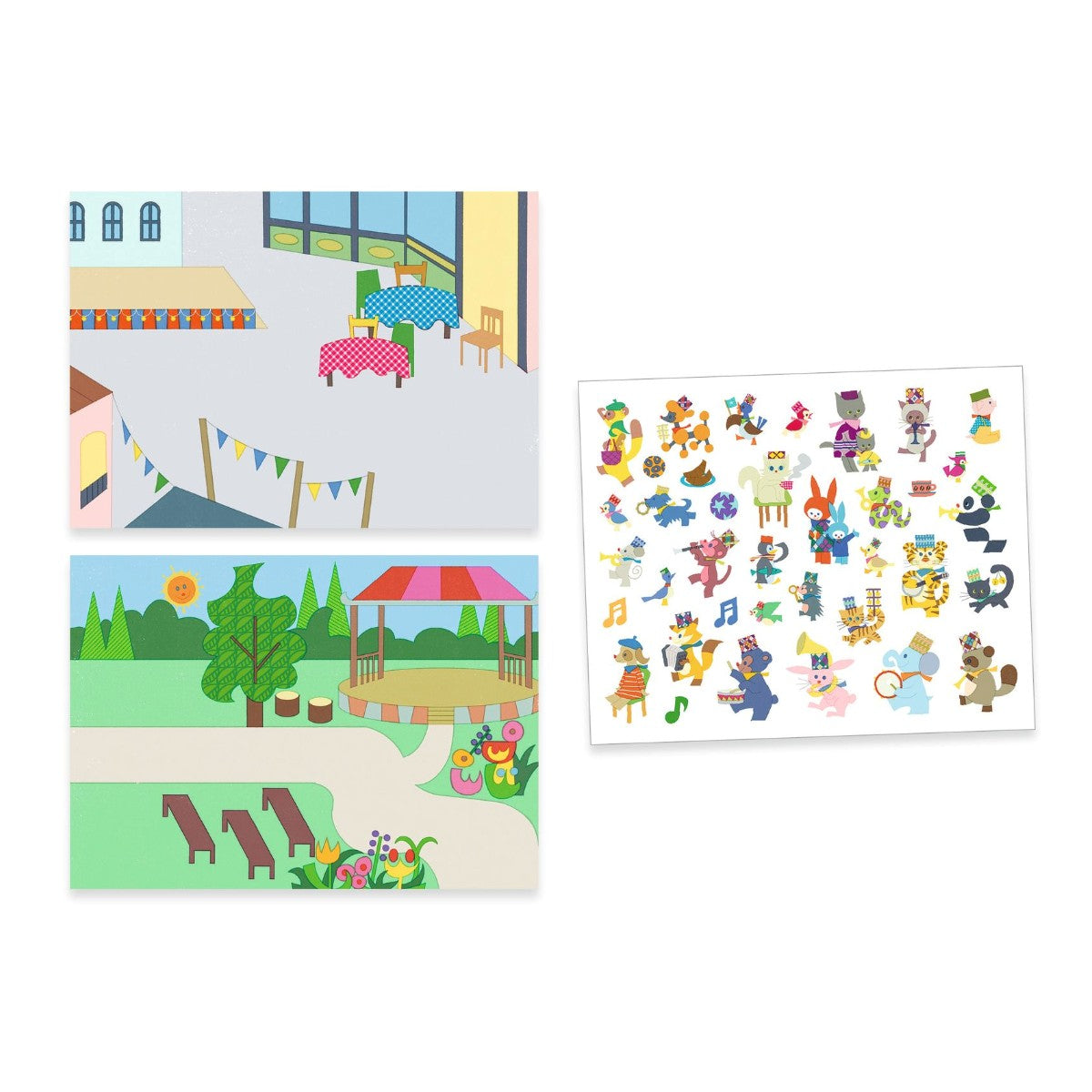 Djeco Kreativ klistermærkeleg, Fanfare