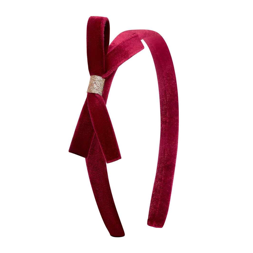 Mimi & Lula Hårbøjle - Burgundy Violet Bow