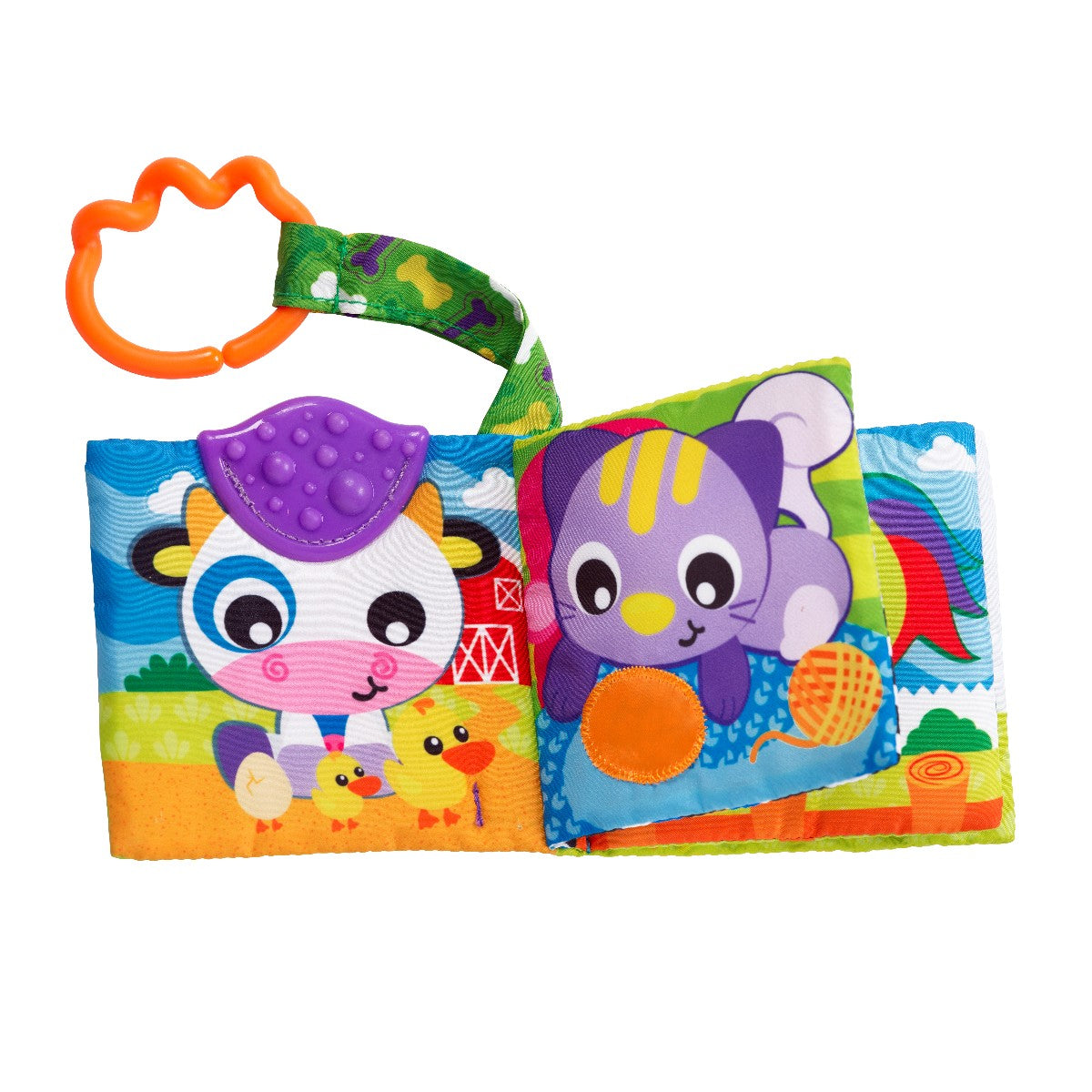 Playgro babylegetøj, Bondegård bidebog m ophæng