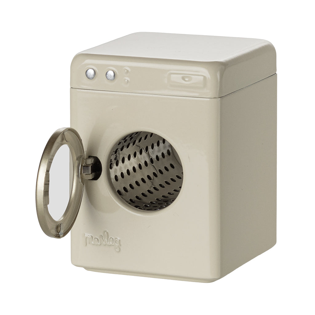 Maileg dukketilbehør til mus, Vaskemaskine - Råhvid