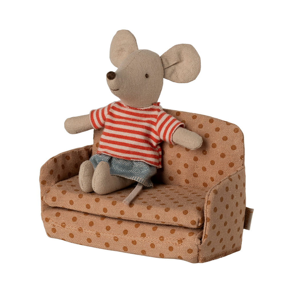 Maileg tilbehør til mus, Sofaseng - Prikker