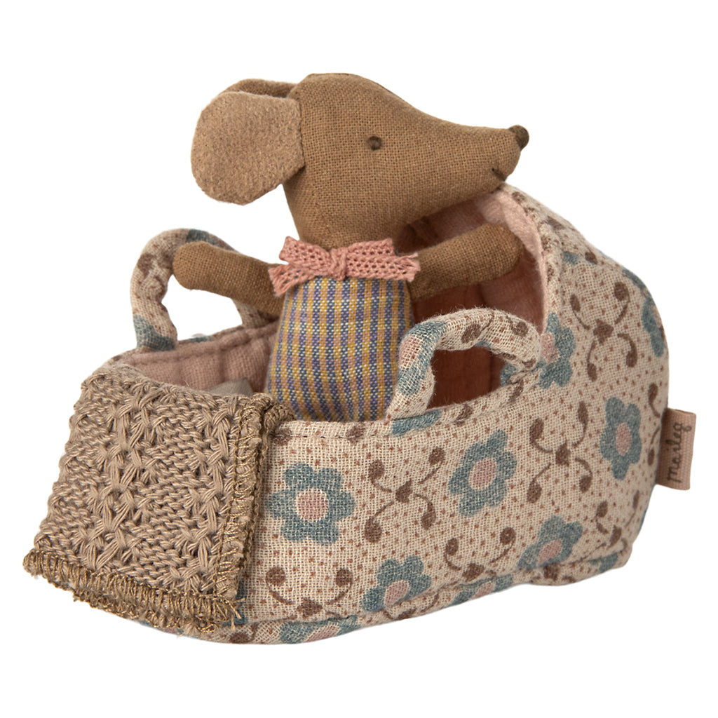 Maileg tilbehør til mus, dukkelift til babymus - Rosa