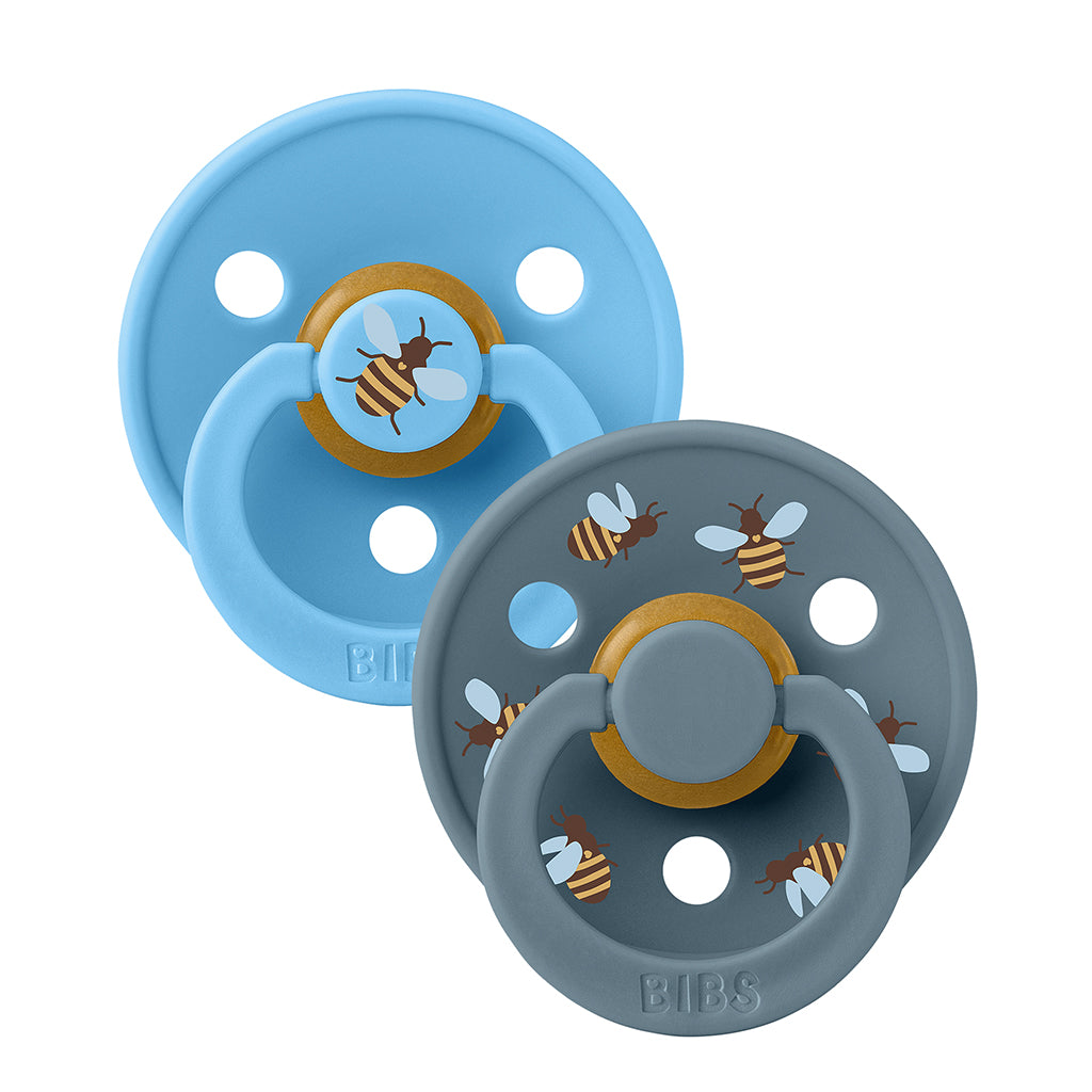 BIBS Pacifier Studio Colour 2 PACK Bumblebee Latex Size 2 Breeze Mix