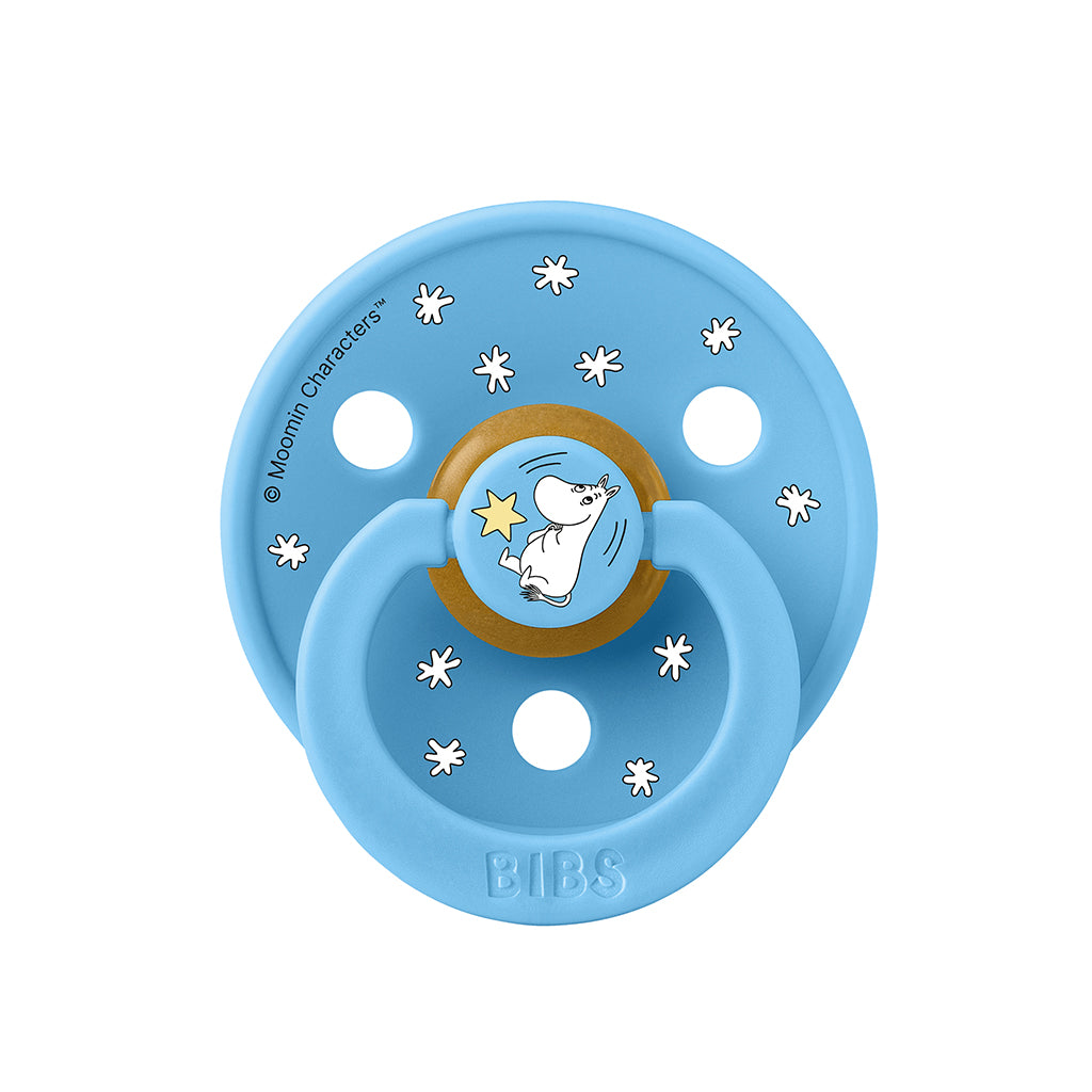 Bibs sut i naturgummi, 2-pak, str. 2 - Moomin, Good Night - Breeze mix
