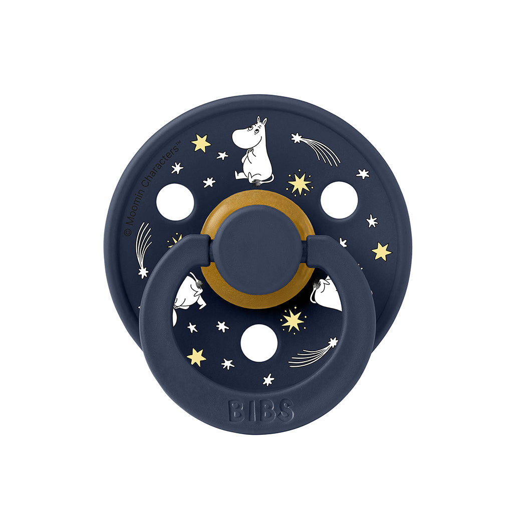 Bibs sut i naturgummi, 2-pak, str. 2 - Moomin, Good Night - Breeze mix