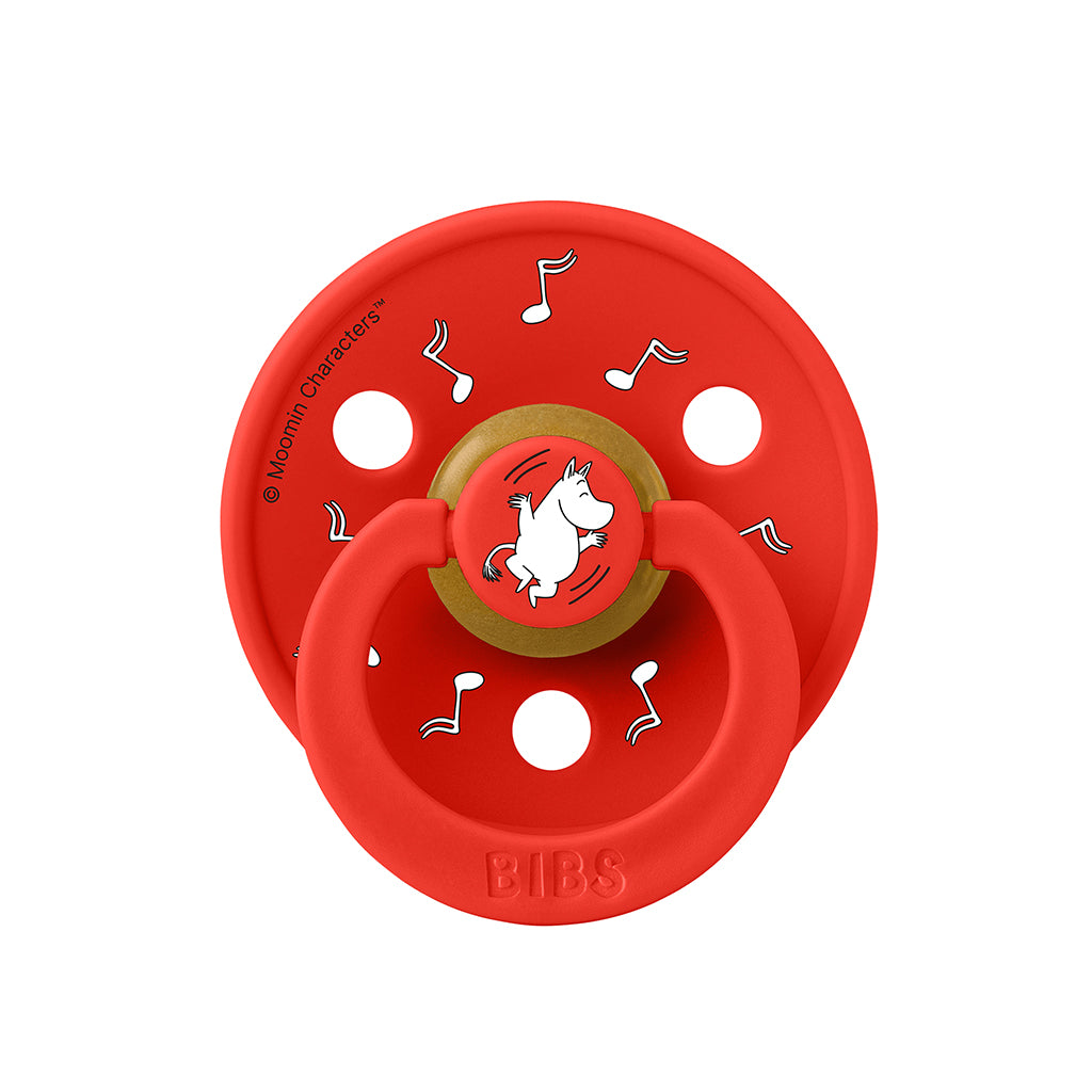 Bibs sut i naturgummi, 2-pak, str. 2 - Moomin, Dancing Candy - Apple mix