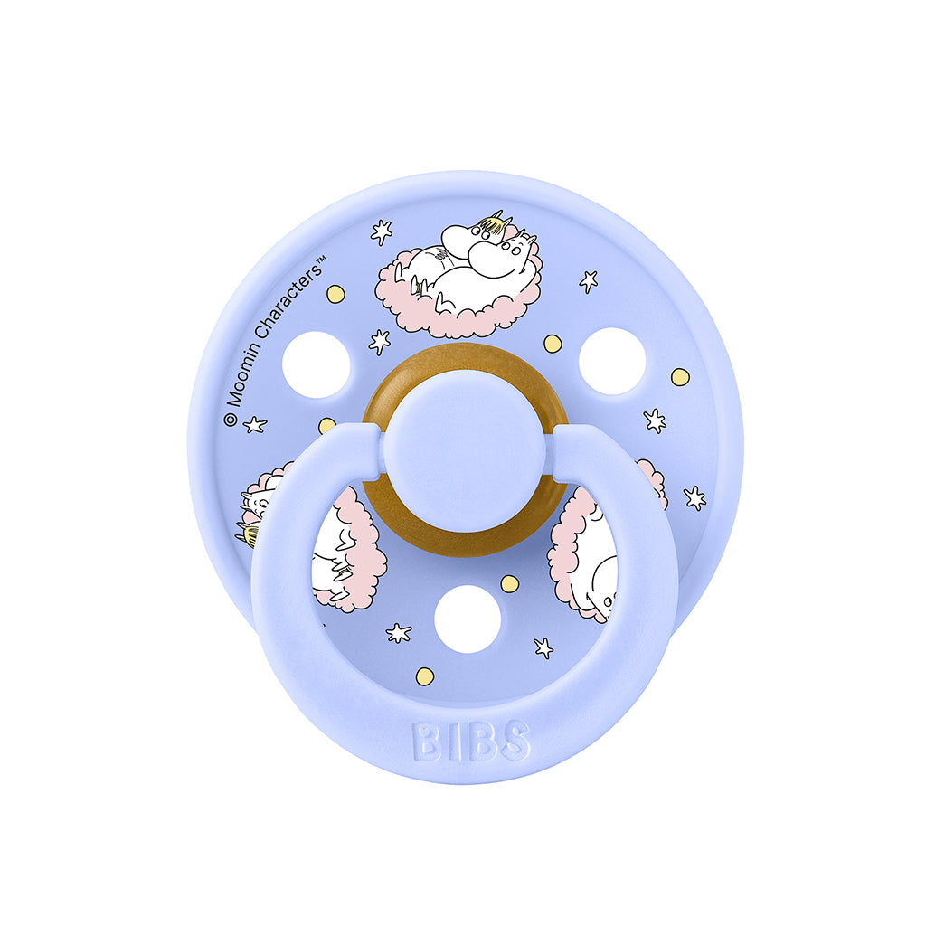 Bibs sut i naturgummi, 2-pak, str. 2 - Moomin, Dreaming - Baby Pink mix
