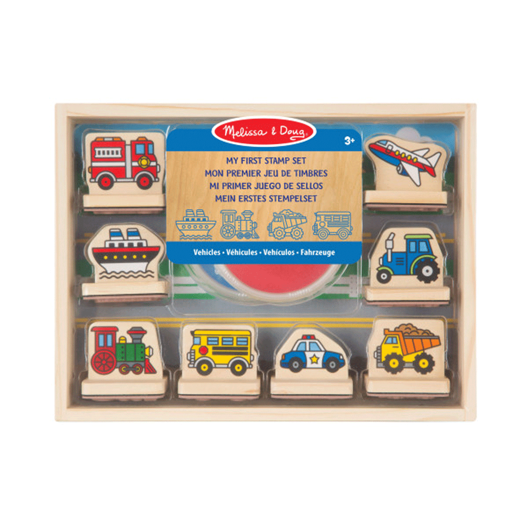 Melissa & Doug Mit første stempelsæt, Køretøjer