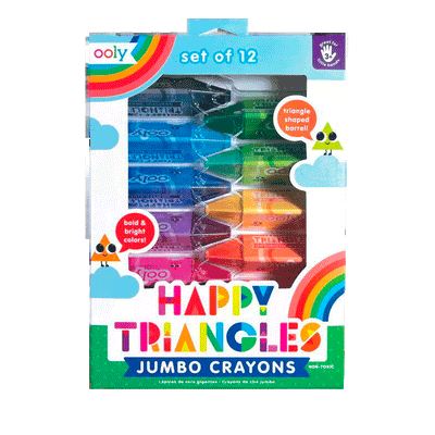 Ooly Jumbo farver, Happy Triangles - 12 stk.