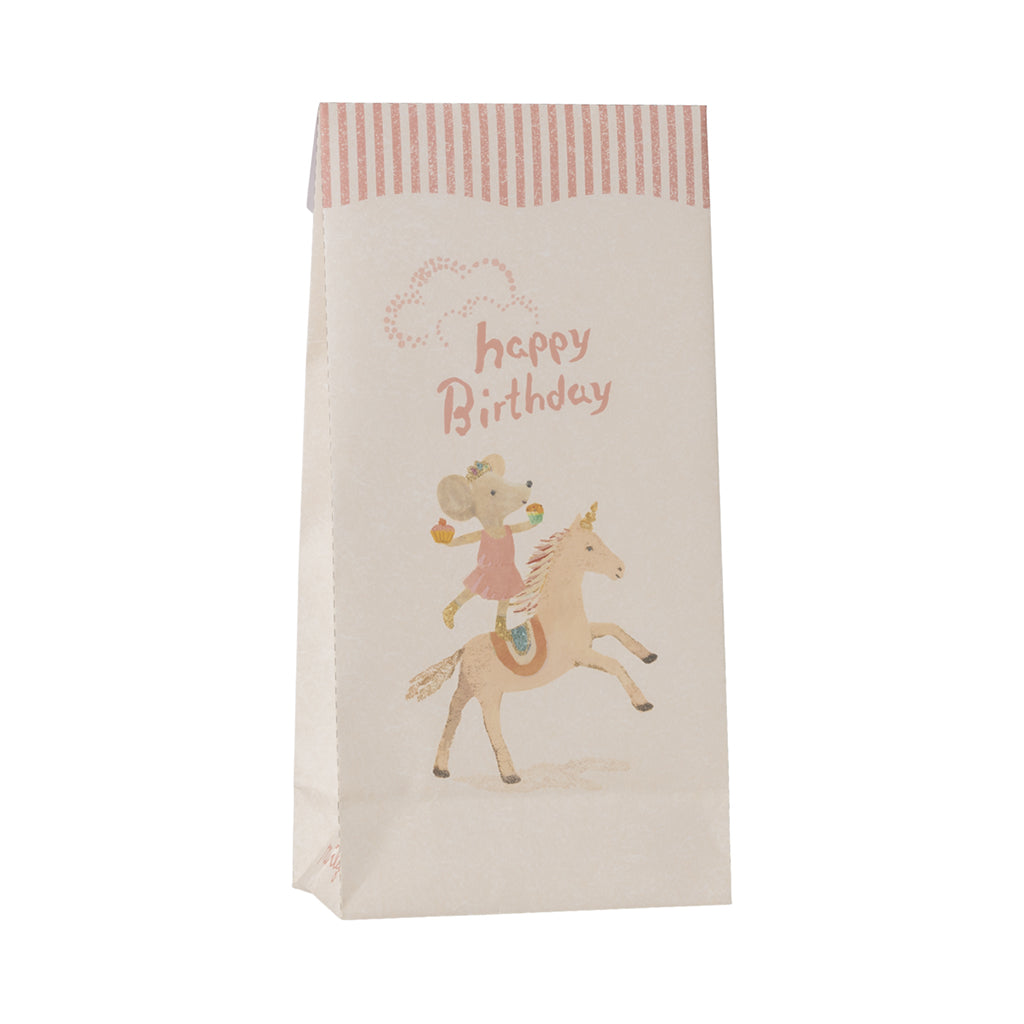 Maileg papirspose, Happy birthday unicorn - 12 stk.