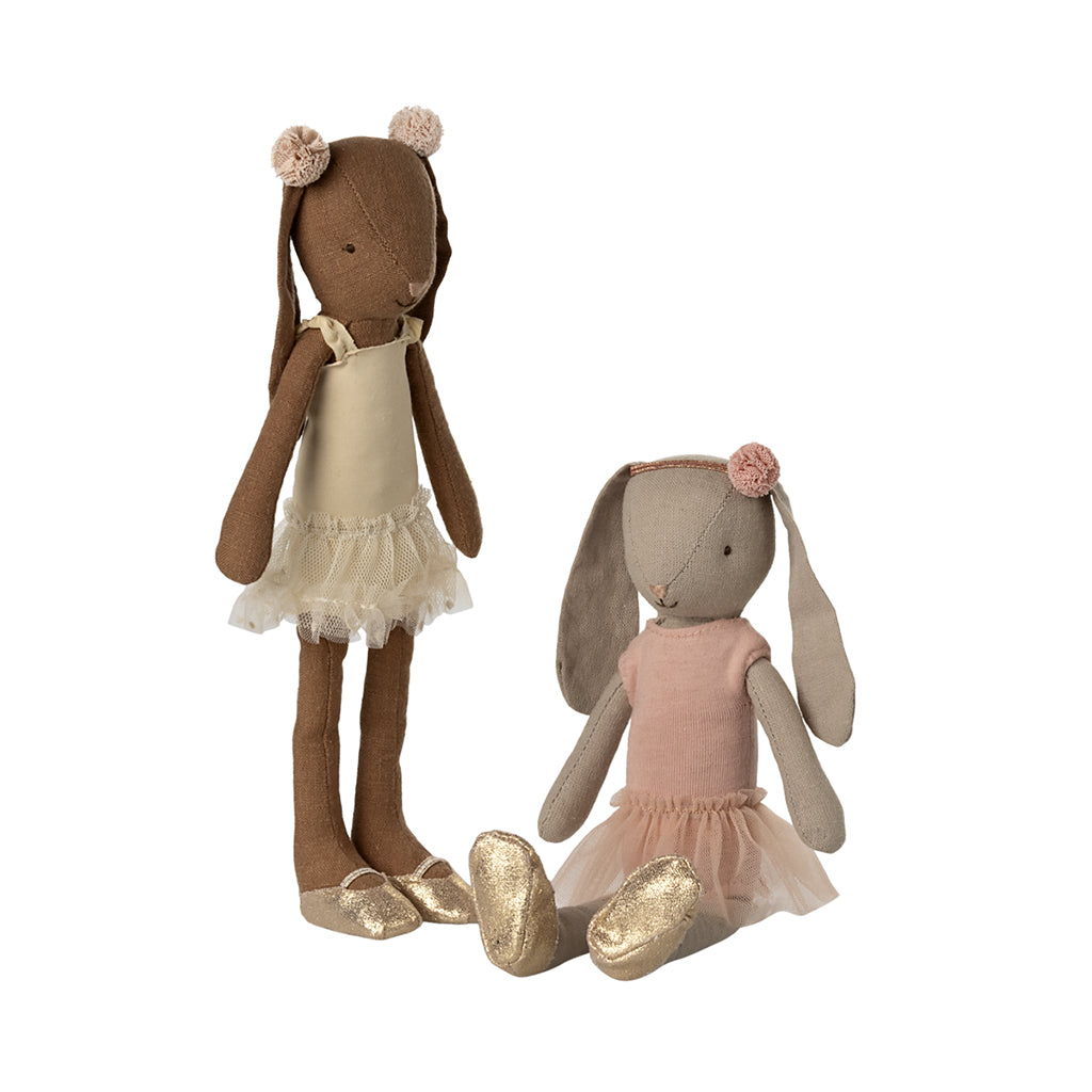 Maileg kanin str. 2, brun - Balletdragt og tylskørt - creme