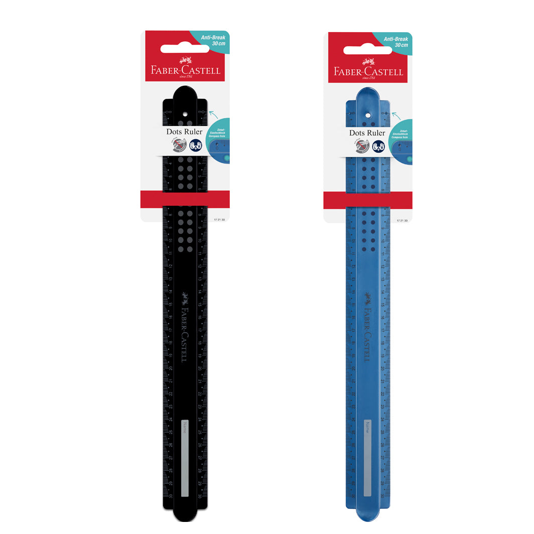 Faber-Castell lineal, 30 cm - ass. farver