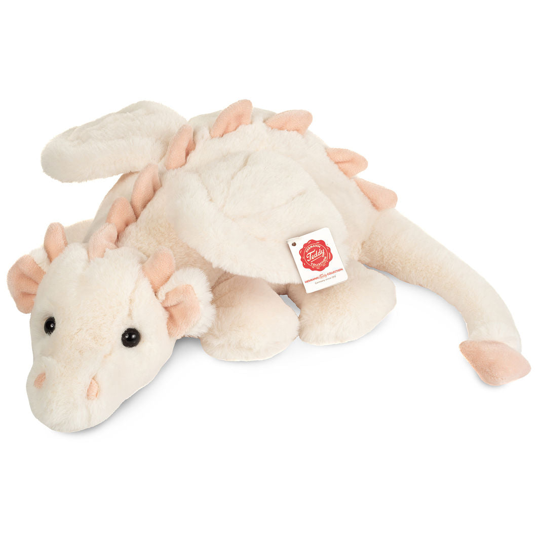 Teddy Hermann bamse, Dragen Fluffy hvid-pink - 32 cm