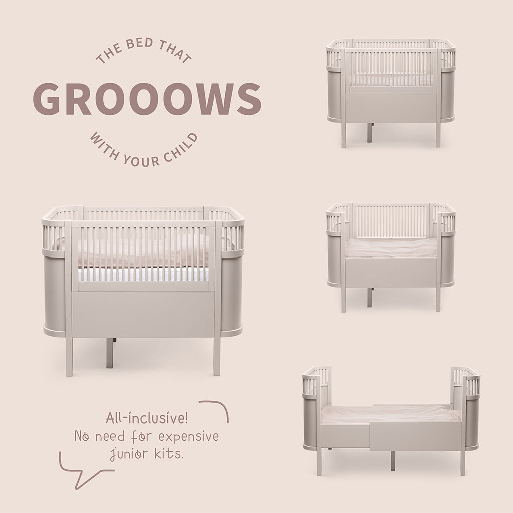 Sebra seng, baby og Jr. - Birchbark Rose