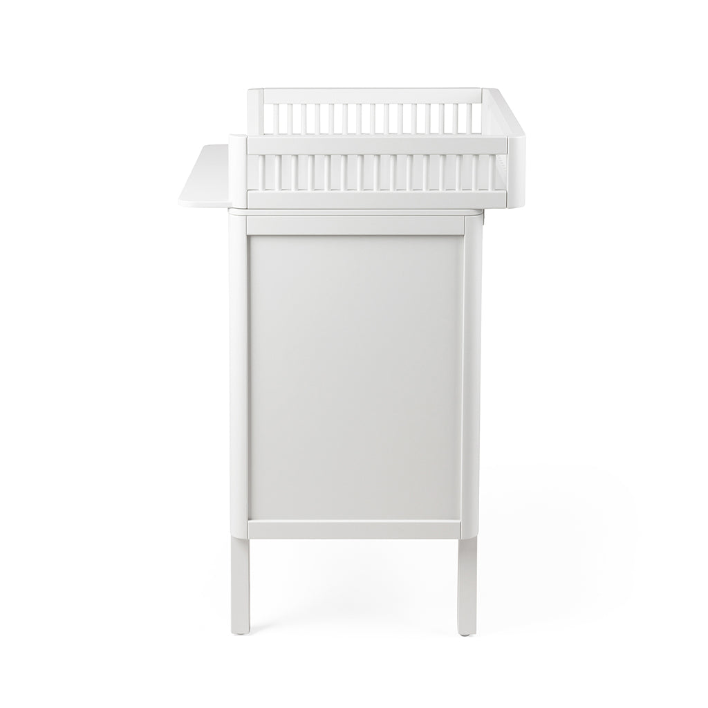Sebra puslebord i træ, 2-i-1 design m. skuffer - Classic white
