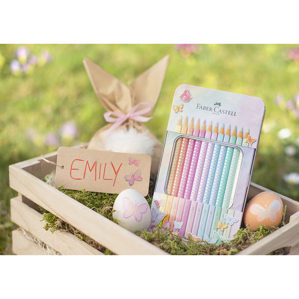Faber-Castell, Farveblyanterle i tinæske, Sparkle - 12 stk. - pastel