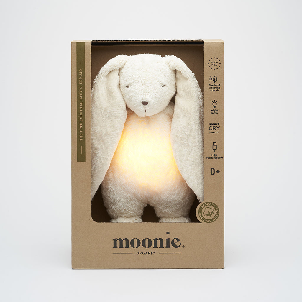 Moonie 2.0, økologisk Humming kanin m pink noise og lampe - Polar