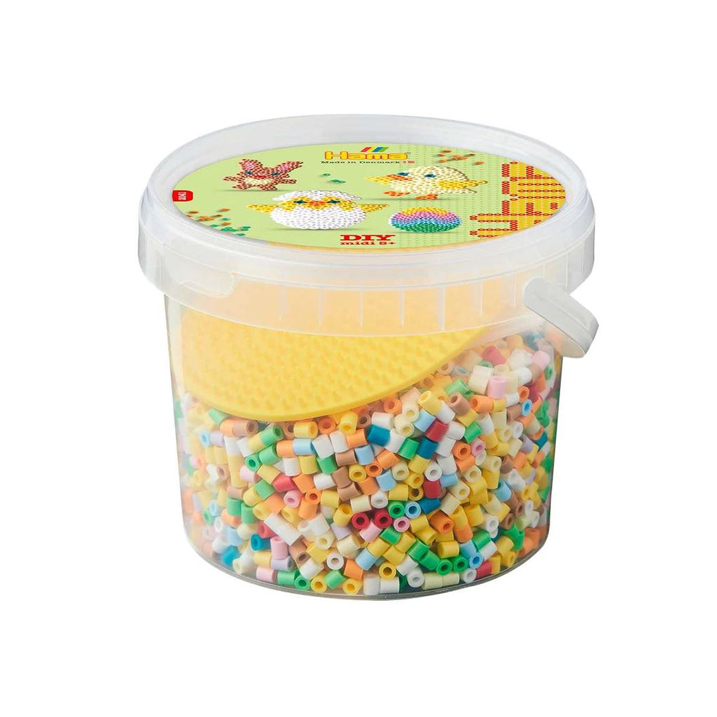 Hama Midi perler i spand, 4000 stk og oval stiftplade - påsketema