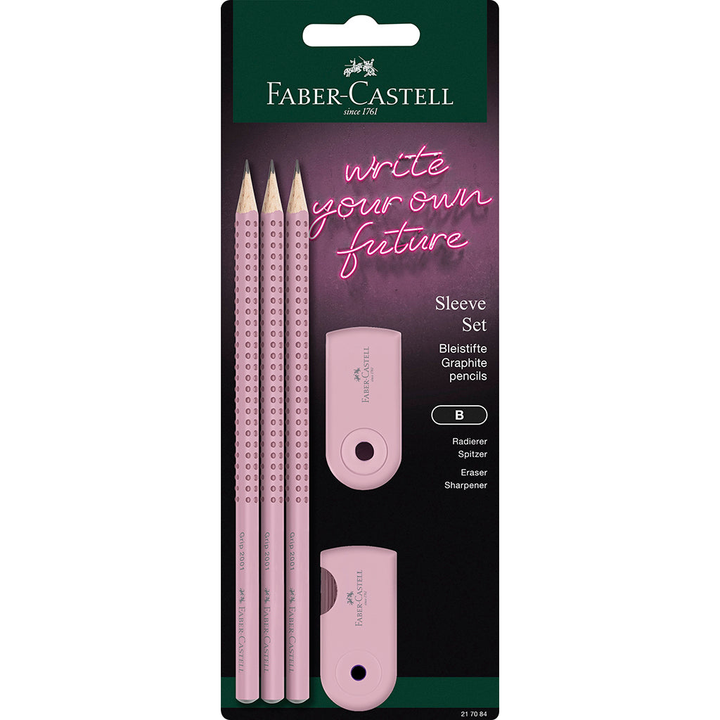 Faber-Castell 5-i-1 Grip Sleeve sæt, Rose