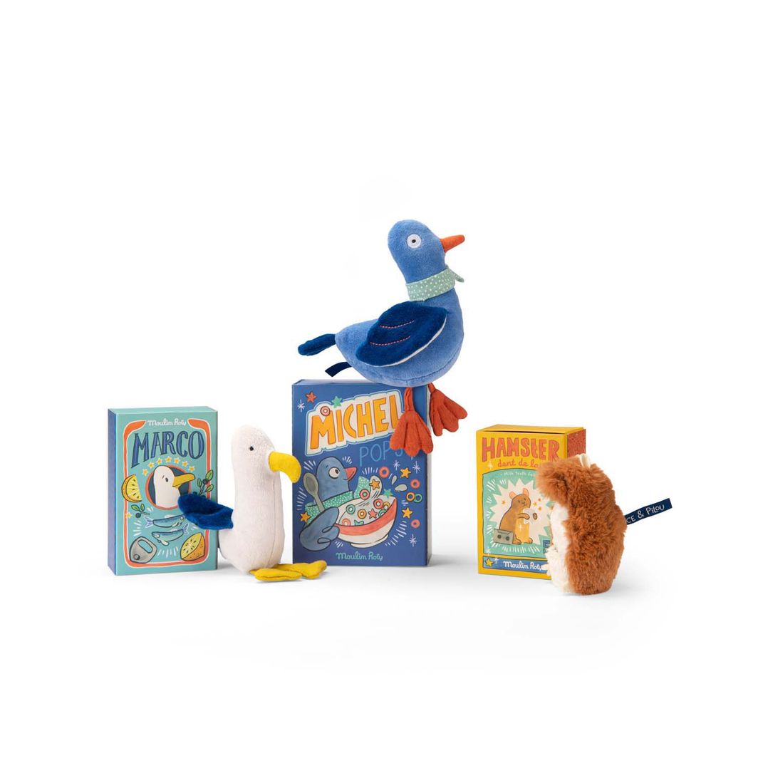 Moulin Roty Tøjdyr med rangle - Duen Michel