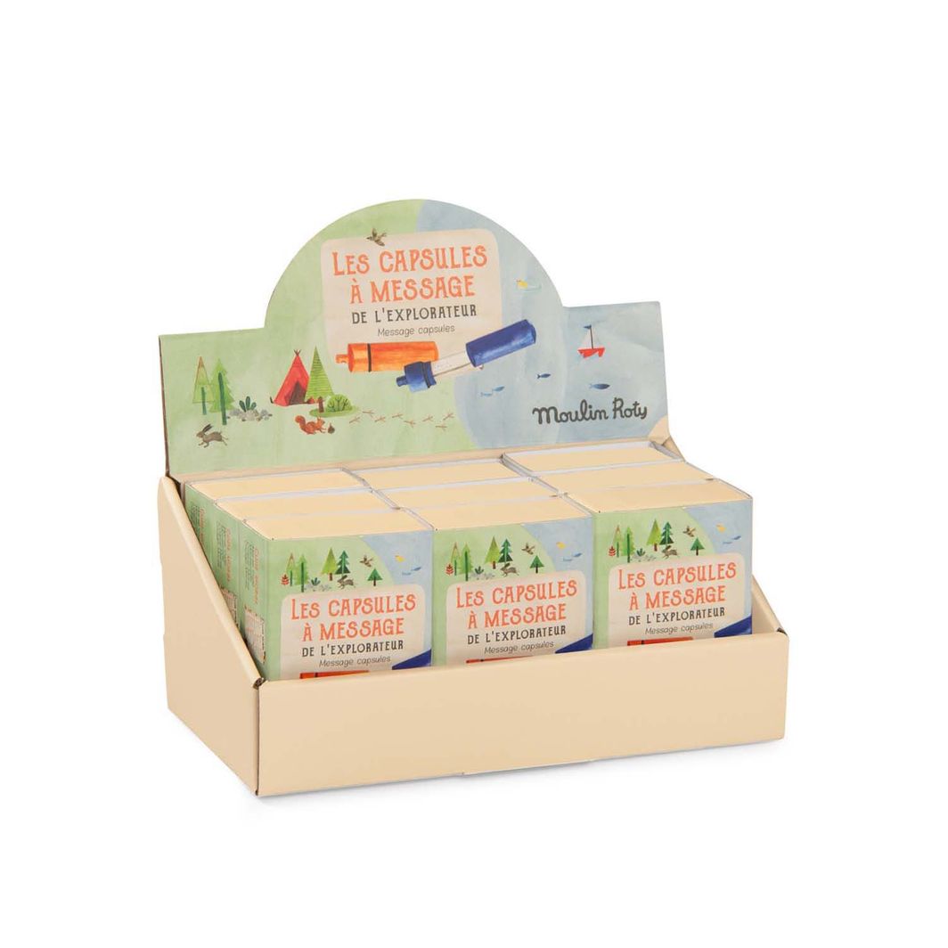 Moulin Roty, nøglering med kapsel til hemmelige besked, 2 stk - Le Jardin du Moulin