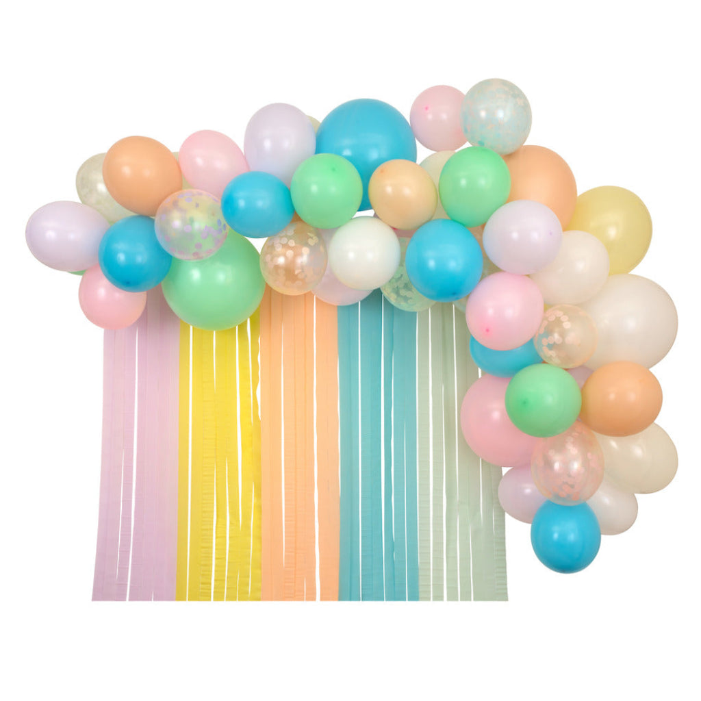 Meri Meri Pastel balloon & streamer kit, Guirlande med 35 balloner