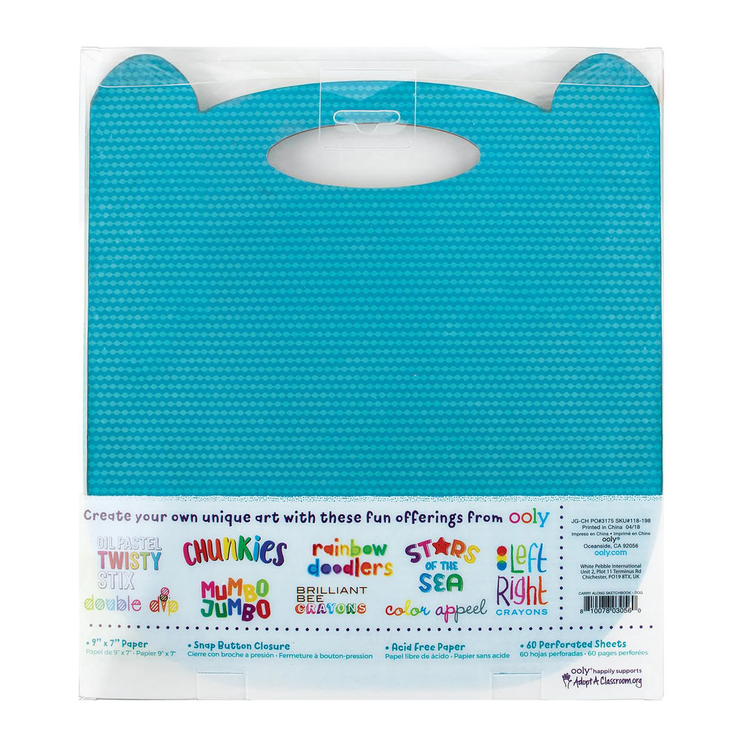 Ooly Skitseblok - Carry Along Hund 23x18 cm