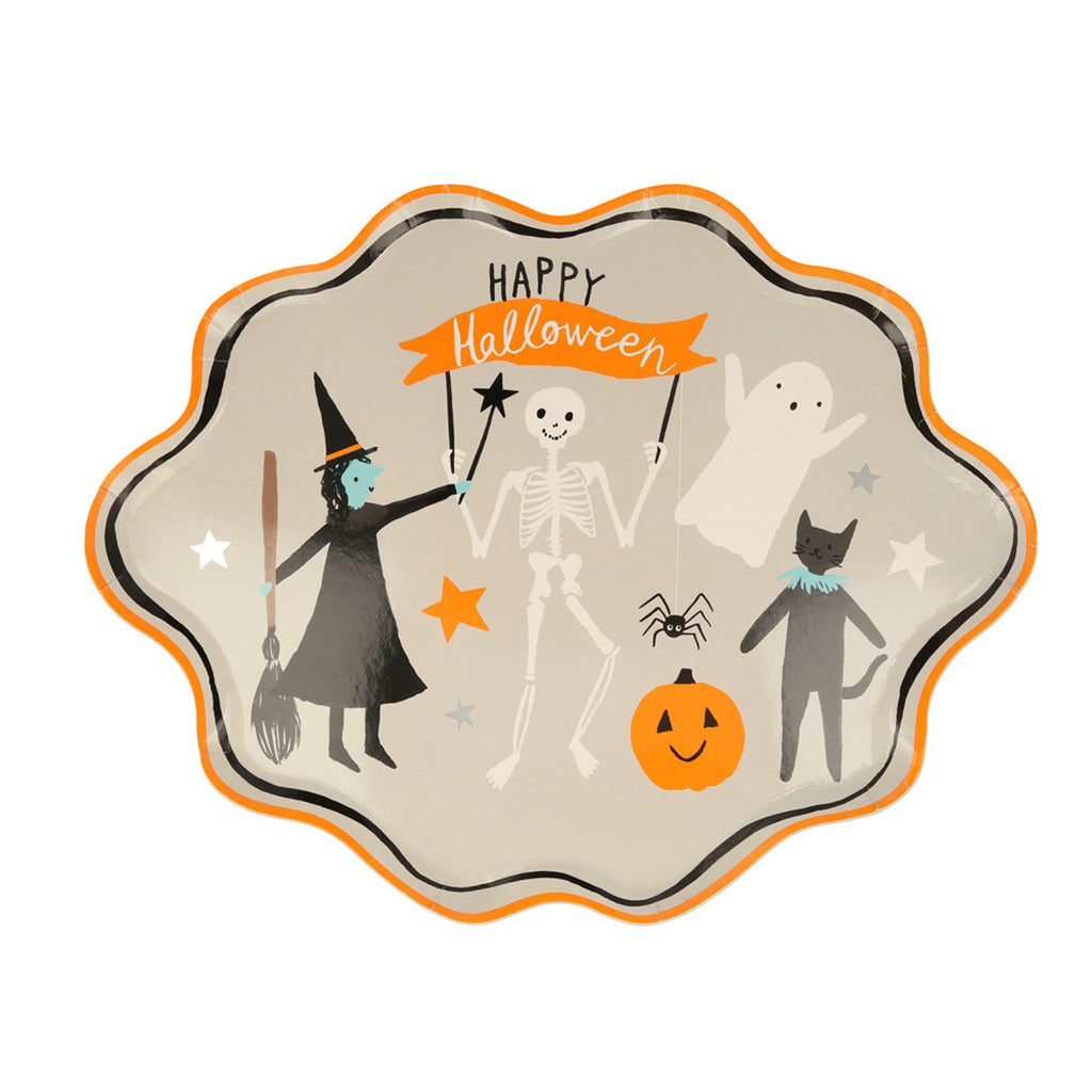 Meri Meri Paptallerkener, Halloween - happy Halloween