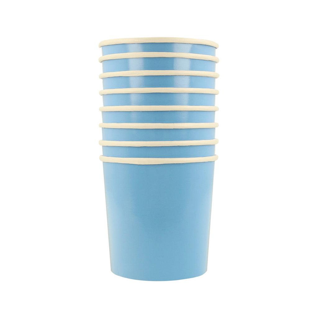 Meri Meri papkrus, Cornflower blue - 8 stk