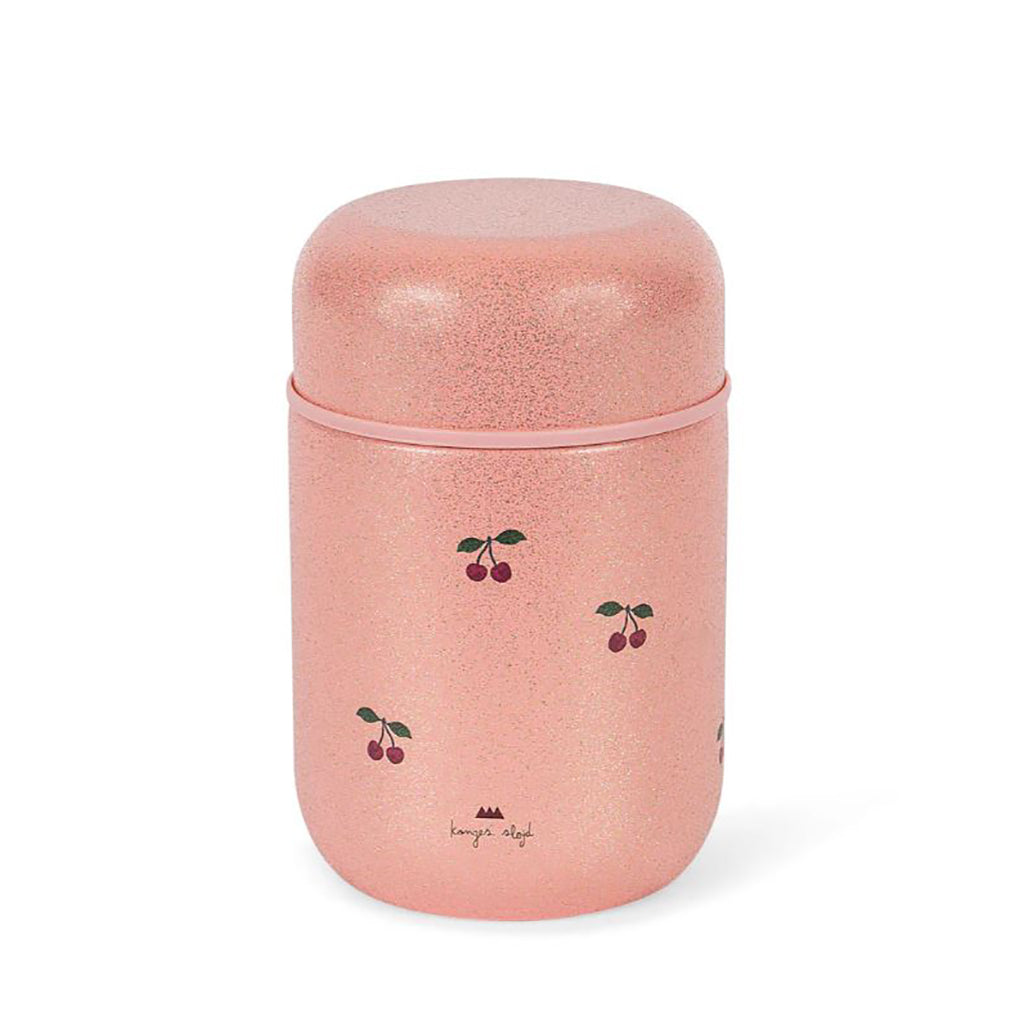 Konges Sløjd glitter termo madkasse, Cherry glitter