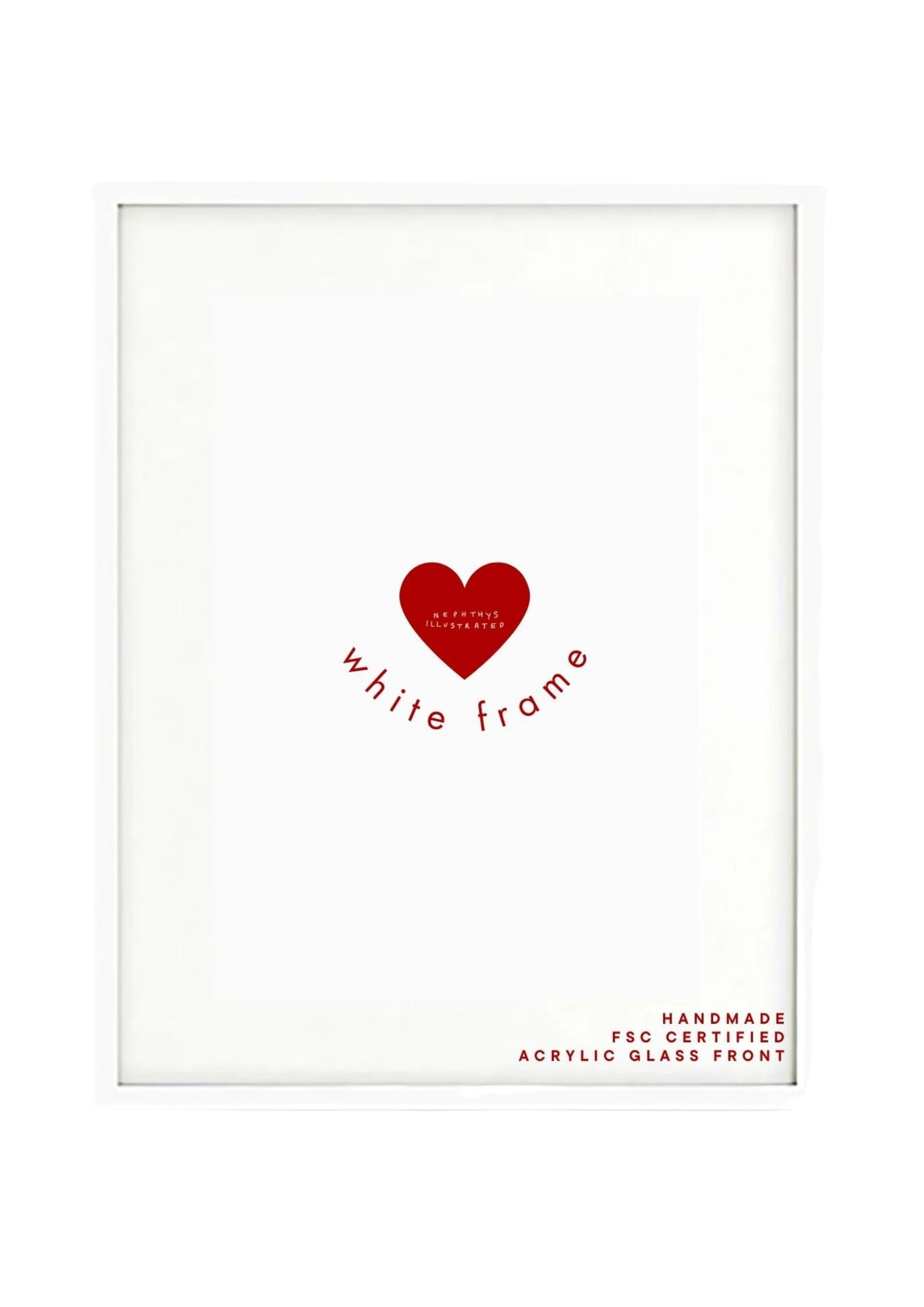 Nephthys Illustrated ramme, Hvidt træ - A4