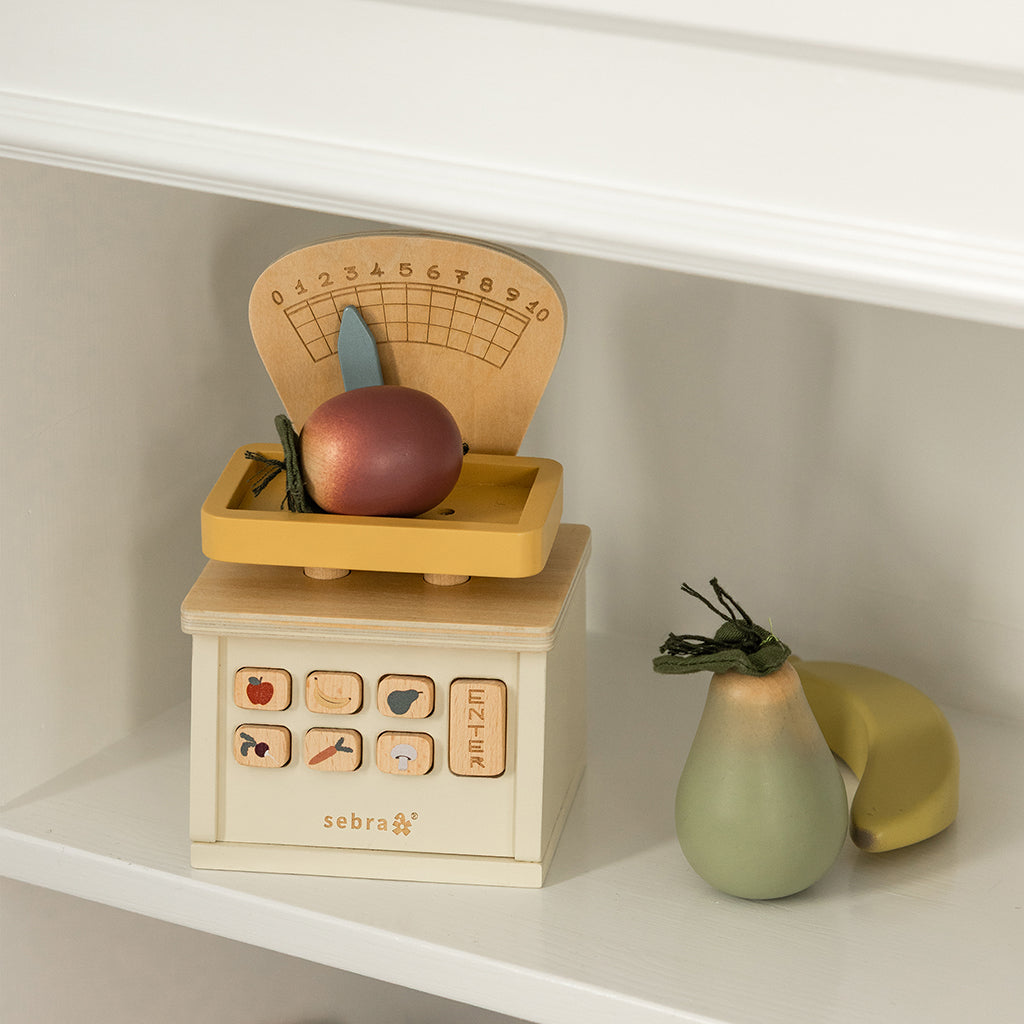 Sebra Købmandsvægt i træ