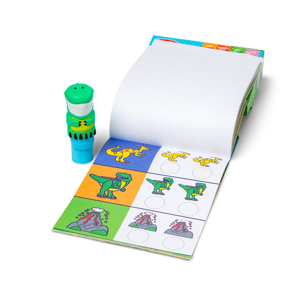 Melissa & Doug Wow! Activity pad, Stempel-selv klistermærker - Dinosaur
