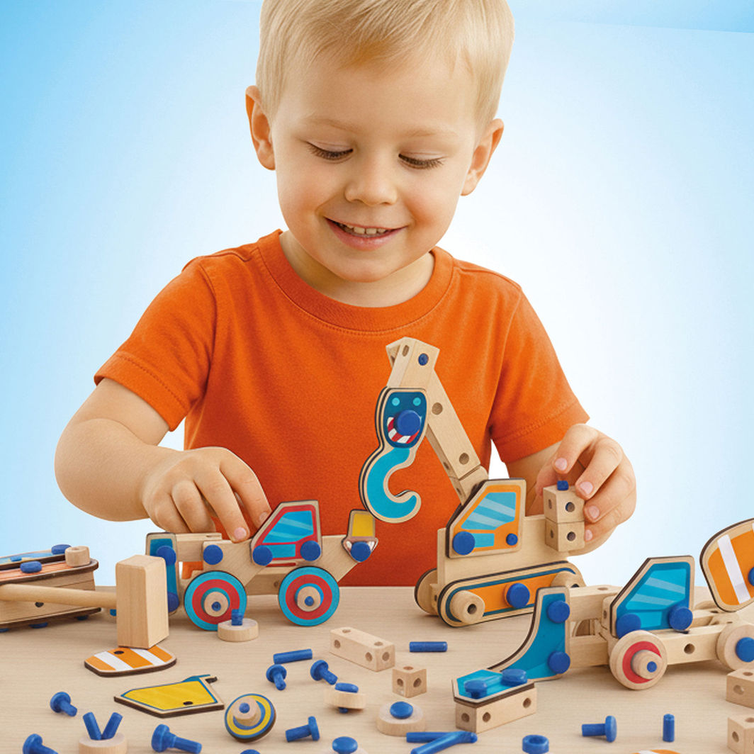 SES Creative Brix Junior, byggelegetøj - Arbejdskøretøjer