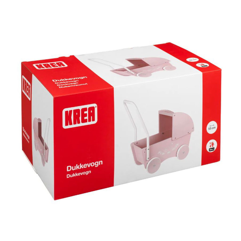 Krea dukkevogn, lyserød
