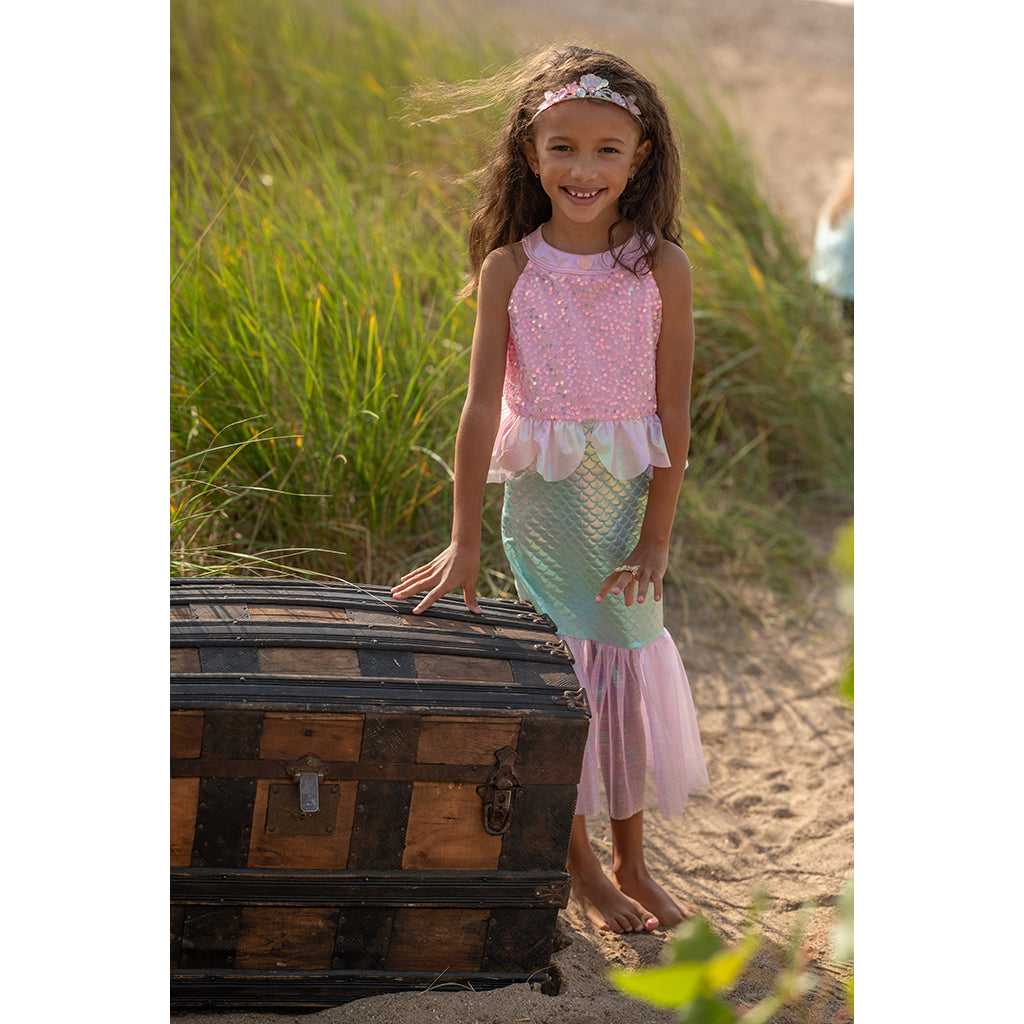 Great Pretenders udklædningstøj, Havfruekjole, Misty pink - Str. 3-8 år