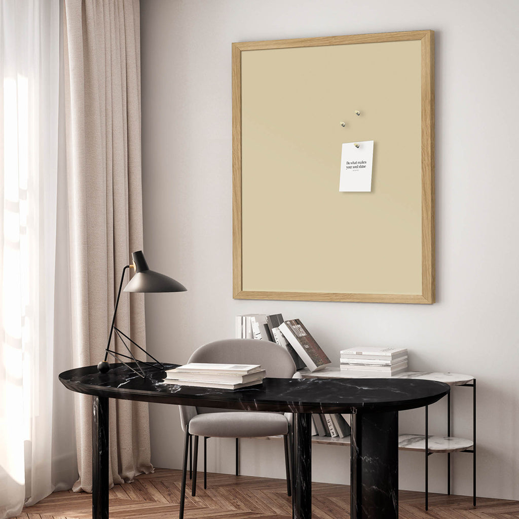 Opslagstavle m. egetræsramme, Sunshine Bliss - 62 x 42 cm