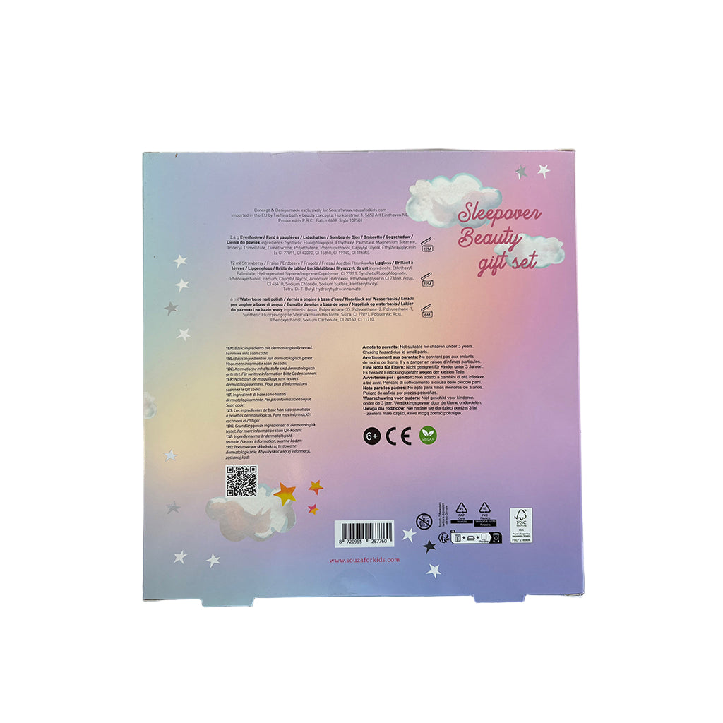 Souza sminkesæt til børn, Gaveæske m make-up og øjenmaske - Unicorn sleepover