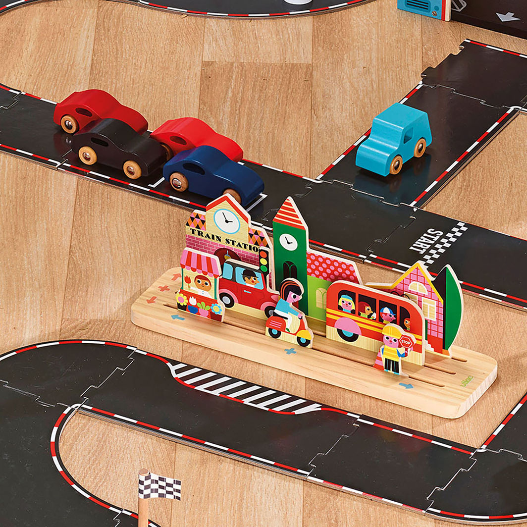 Vilac kombinationsspil, Oussassplass hjernetræning - Byen