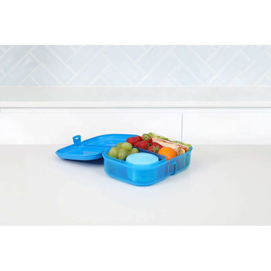Sistema Ribbon lunch madkasse med aftageligt rum, 1.1L - Blue
