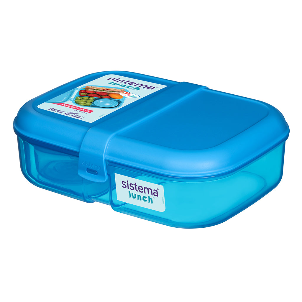 Sistema Ribbon lunch madkasse med aftageligt rum, 1.1L - Blue