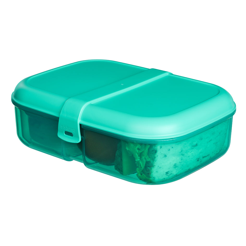 Sistema Ribbon lunch madkasse med aftageligt rum, 1.1L - Teal