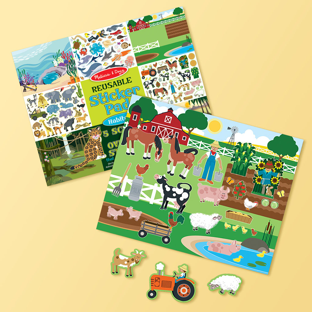 Skumklistermærker, genanvendelige - min habitat